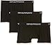 Emporio Armani mens 3-pack Cotton Trunks, Black, Small US