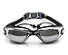 New Corrective Nearsighted Swimming Goggles(Prescription 2.0-8.0 Diopters) with Ear Plug connect to-100% Highest Grade UV Protection and Anti-fog,3 Piece Adjustable Nose Bridge Suitable for Different Size of Face (Black-5.0)