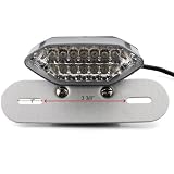 Custom 12V LED Red Motorcycle Brake Tail Light Turn Signals Lamp Integrated Silver... by Astra Security