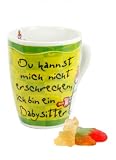 Berufstasse Babysitter gefüllt mit Fruchtgummi