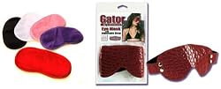 California Exotics / Swedish Erotica Faux Gator Leather Mask and Satin Love Mask Blindfold Eye Masks Four Total Mask Assorted Colors