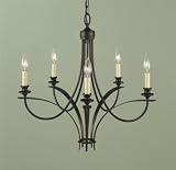 Murray Feiss F1888/5ORB Boulevard Five-Light Chandelier, Oil Rubbed Bronze with Five Candelabra Sockets
