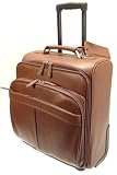 braun Trolley Koffer Notebookfach Leder