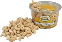 Aurora Products Inc. Cashews Raw Organic, 9 Ounce Tubs (Pack of 4)