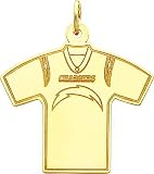 14K Gold NFL San Diego Chargers Football Jersey Charm