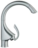 GROHE 32 072 SD0 K4 Single Spray Pull-Out Kitchen Sink Faucet, Stainless Steel