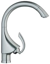 Hot Sale GROHE 32 072 SD0 K4 Single Spray Pull-Out Kitchen Sink Faucet, Stainless Steel
