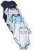 Nautica Baby Boys' Newborn Five-Pack Bodysuits, Assorted Light Blue, 0-3 Months