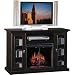 Chimney Free Anaheim Electric Media Center Mantel Fireplace - Espresso, 4600 BTU, 1350 Watts, 400 Sq. Ft. Heating Capacity, Model# 23MM705ESP