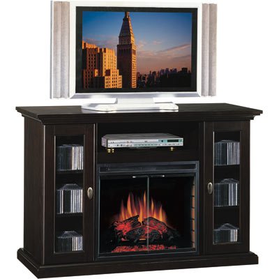 Chimney Free Anaheim Electric Media Center Mantel Fireplace - Espresso, 4600 BTU, 1350 Watts, 400 Sq. Ft. Heating Capacity, Model# 23MM705ESP