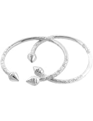 Spear .925 Sterling Silver West Indian Bangles (Pair)