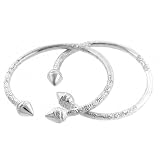 Spear .925 Sterling Silver West Indian Bangles (Pair)