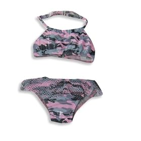 Bathing Babes by Rubbies - Infant Girls Camouflage Bikini Bathing Suit, Pink, Grey