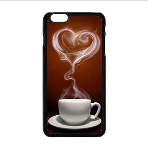 warm and funny coffee pattern,caffea art Custom Case for iPhone6 4.7inch PC case cellphone cover black