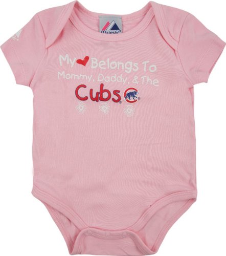Chicago Cubs Newborn/Infant Girls Pink 'My Heart Belongs To' Creeper