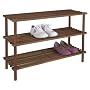 Schuhregal mit 3 B�den Holz dunkel von Schuhregal