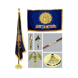 Old Georgia 3ft x 5ft Flag Flagpole Base and Tassel