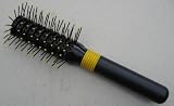 Papaya ProVita Half Circle Shaped Vent Hair Brush with Yellow-tip ball Nylon Bristles - Black and Yellow - 8 1/4 inches x 3 inches - used to allow air to flow through like when using a blow dryer JPFSP