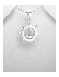 Anchor Pendant Necklace In 92.5 Sterling Silver
