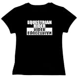 Equestrian Rider NEGATIVE Sports Womens T-Shirt (Black, Sizes X-Small - XXX-Large) Equestrian Rider NEGATIVE Sports Womens T-Shirt (Black, Sizes X-Small - XXX-Large)
