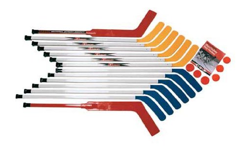 Buy Cosom® Floor Hockey Sets - 43 Junior 2 pucks, 2 hockey balls, 2 replacement blades and an... by Sportime