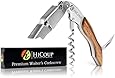 Waiters Corkscrew by HiCoup - Premium Rosewood All-in-one Corkscrew, Bottle Opener and Foil Cutter