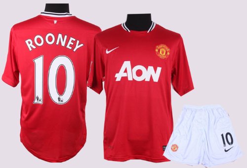 BRAND NEW MANCHESTER UNITED 2011 / 2012 HOME JERSEY ROONEY SHIRT + SHORTS SIZE M