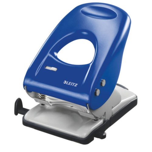 Childrens Toyshop  Electronics : Leitz 5138 Extra Strong Punch 2-Hole Long-handled Capacity 40x 80gsm Blue and Grey Ref 5138-00-35