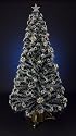 4ft (120cm) Indoor Frosted Snow affect Fibre Optic Xmas/Christmas Tree with stand and Star top and decoration