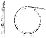 10k White or Yellow Gold Diamond Channel Hoop Earrings (1/4 cttw, H-I Color, I3 Clarity)