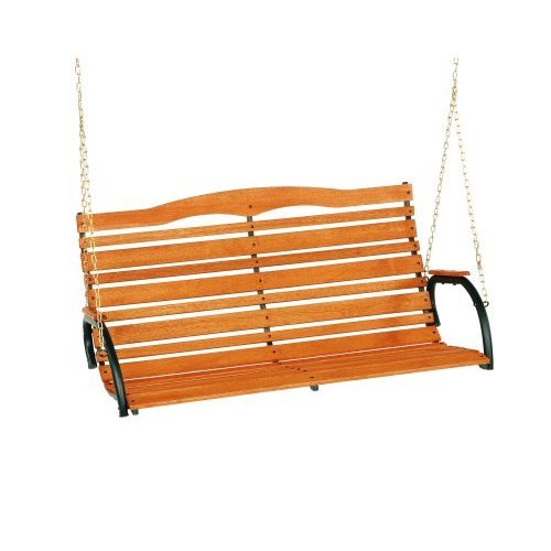 Jack Post Country Garden Hi-Back Swing Seat with Matte Green Frame Includes Hang Chain