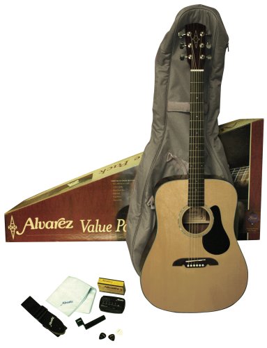 Alvarez RD9VP Acoustic Guitar Pack w/ Gig Bag, Digital Tuner, Straps and more
