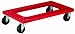 Akro-Mils RMD3018F4PN Steel Reinforced Flush Plastic Dolly, 30-Inch by 18-Inch , Red