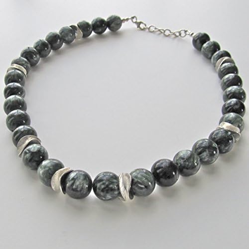 Seraphinite Sterling Silver Necklace - AAA Grade