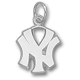 New York Yankees Solid Sterling Silver ''NY'' 1/2'' Pendant