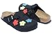 Birkenstock Boston Black Flowers Felt