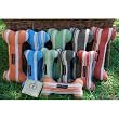 Striped Hemp Eco Friendly Dog Bone Toy: Kiwi (Large)