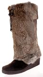 Bearpaw Elise rabbit fur boots womens size 5 chocolate