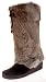 Bearpaw Elise rabbit fur boots womens size 5 chocolate