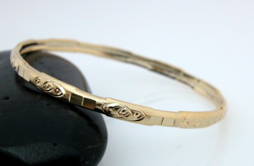 Click here to buy 18K Gold Filled Bangle Bracelet - Baby Girls, Toddler, 2-5 Years.