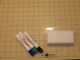 Battle Grid Game Mat, Sandstone, 24 X 36 with 3 Markers and Eraser: Double-Sided, Dry-Erase, 1 squares, for role play games and miniatures