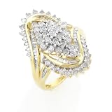 10K Yellow Gold Diamond Ring - Size 7