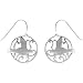 Sterling Silver 24mm Bird Filigree Earrings