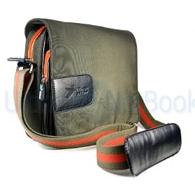 ULTIMATEADDONS Green Messenger NetBook Bag for Samsung N140