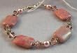 Rhodochrosite w/Vintage Pink Hand crafted Swarovski Bracelet