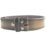 Vintage Look Distressed Brown Leather Strap Belt Snap On for Buckles