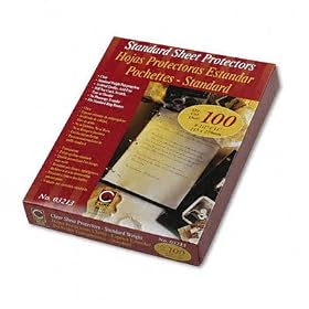 C-Line Traditional Polypropylene Sheet Protectors, 8.5 x 11 Inches, Clear, 100 per Box (03213)
