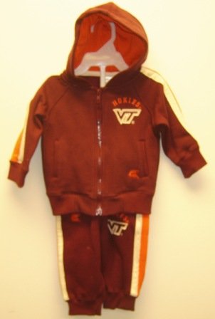 Buy Virginia Tech Hokies Infant Zip Hoodie & Pants Set by Colosseum