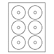 White Mini CD - DVD Neato 192368 compatible Label Sheet 3"Diameter Laser-Inkjet Printable (Ace 61900-20) - 100 Pack