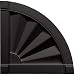Builders Edge Inc. Pair of Fanfold Design Quarter Round Tops 010 Musket Brown 0500314...